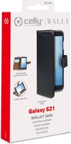 Celly Samsung Galaxy S21 Bookcase Hoesje Zwart