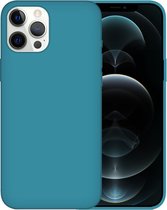 iPhone XR Case Hoesje Siliconen Back Cover - Apple iPhone XR - Zeeblauw