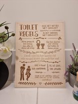 Toiletregels Hout 25 x 35 cm