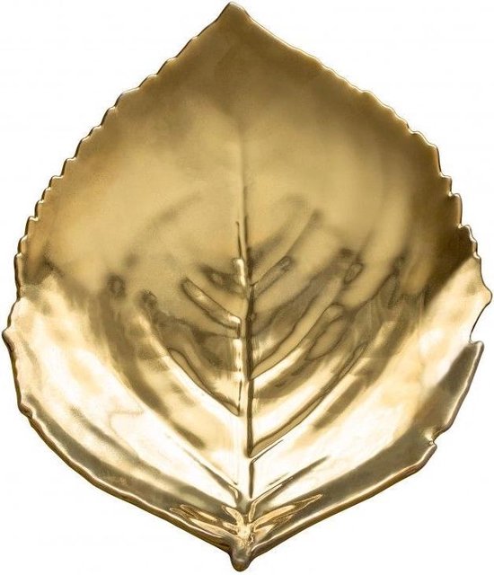 Costa Nova Riviera Goud Plate Hydrangea Leaf 22cm - Faïence - 6 pièces |  bol.com
