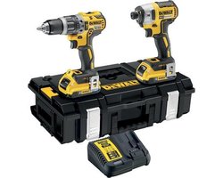 DeWalt DCK266D2B 18V Li-Ion accu klopboor-/schroefmachine (DCD796) & slagschroevendraaier (DCF887) combiset (2x 2.0Ah accu) in koffer - Bluetooth