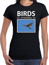 Dieren foto t-shirt Havik - zwart - dames - birds of the world - cadeau shirt Havik roofvogels liefhebber S