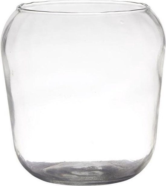 Luxe vaas/vazen transparant glas 27 x 31 cm - grote bloemenvaas | bol.com