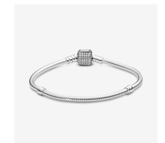 Bracelet Argent / Bracelet Argent / Convient Pandora / Compatible Pandora / Fermoir Papillon / Bracelet Femme Élégante / Cadeau Saint Valentin / Taille 20