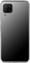 Huawei P40 Lite - Smart cover - Grijs Zwart - Transparante zijkanten