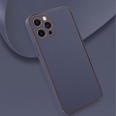 Apple iPhone 11 Pro Lichtblauw Back Cover Luxe High Quality Leather Case hoesje met 2x gratis Tempered glass Screenprotector