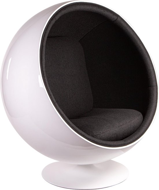 opschorten lever Executie Design lounge stoel Ball Chair Glasvezel wit. | bol.com