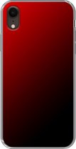 Apple iPhone XR - Smart cover - Zwart Rood - Transparante zijkanten