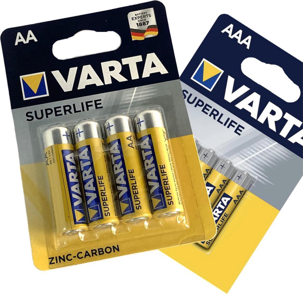 PACK DEAL - 1 Pack Varta AA Superlife Batterijen + 1 Pack Varta AAA Superlife Batterijen