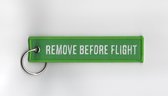 REMOVE BEFORE FLIGHT - Aviation Tag - Groen - Witte Letters