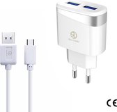 Chargeur Rico Vitello, chargeur domestique 2.4A et câble 1 mètre blanc, câble USB Type-C , chargeur de travel , certificat CE