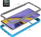 Samsung Galaxy A31 Hoesje - Mobigear - Two-Layer Serie - Hard Kunststof Backcover - Blauw - Hoesje Geschikt Voor Samsung Galaxy A31