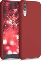 kwmobile telefoonhoesje voor Huawei P20 - Hoesje met siliconen coating - Smartphone case in donkerrood