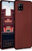 kwmobile telefoonhoesje voor Samsung Galaxy A42 5G - Hoesje voor smartphone - Back cover in metallic robijnrood