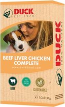 Duck rund/lever/kip compleet - 1 kg - 8 stuks