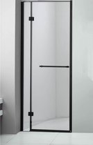 Vips douchedeur 90x190cm  | NANO Coating | Veiligheidsglas CE gekeurd | Zwart Aluminium Profiel