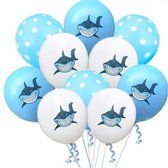 ProductGoods - 10x BabyShark Ballonnen Verjaardag - Verjaardag Kinderen - Ballonnen - Ballonnen Verjaardag - Baby Shark - Kinderfeestje