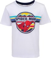 Spiderman Marvel T-shirt. Kleur wit. Maat 116 cm / 6 jaar