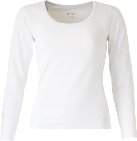 MOOI! Company -T-shirt Arlette lange mouw - O-Hals - Aansluitend model - Kleur Wit - XXL