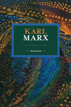 Boek met de titel 'Karl Marx' door Karl Korsch, met een abstracte, kleurrijke kaft.