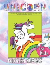 Unicorn Color by Numbers for Kids