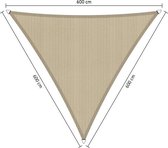 Shadow Comfort® Gelijkzijdige driehoek schaduwdoek - UV Bestendig - Zonnedoek - 600 x 600 x 600 CM - Neutral Sand