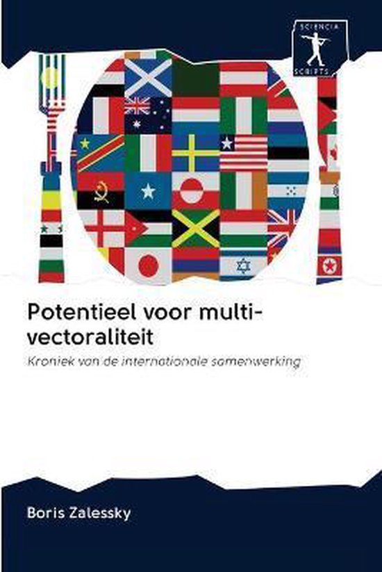 Boekomslag met de titel 'Potentieel voor multi-vectoraliteit' en een cirkel van vlaggen van verschillende landen.