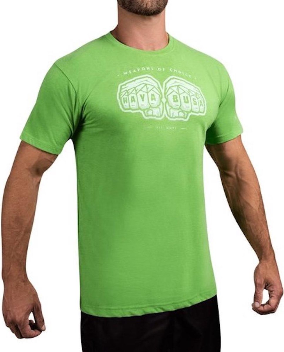 Hayabusa Weapens of Choice T-shirt Groen Vechtsport Shop Kies uw maat: M