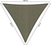 Shadow Comfort® Gelijkzijdige driehoek schaduwdoek - UV Bestendig - Zonnedoek - 400 x 400 x 400 CM - Desert Storm