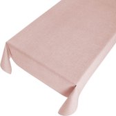 Tafelzeil Linen Look Zachtroze -  150 x 140 - Roze tafelkleed - Beschikbaar in verschillende maten - Geleverd in een koker