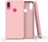 Voor Xiaomi Redmi Note 7 / 7S Effen kleur TPU Slim schokbestendig beschermhoes (roze)