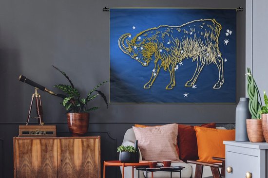 Tapisserie Constellations - Capricorne Constellation Tapisserie coton 150x112 cm - Tapisserie avec photo