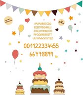 Raamsticker verjaardag - Large Set - Herbruikbare Birthday Sticker - Kind