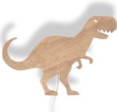 Applique chambre d'enfants Tyrannosaurus - Lampe en bois contreplaqué pour sur le mur Dinosaure