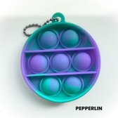 Blij Kind - Fidget - Mini - Popit - Klein - Marble - Paars - Groen - Rainbow - Rond - Sleutelhanger
