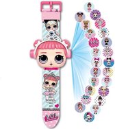 LOL Surprise horloge - L.O.L. Surprise projector horloge - Digitale LOL Surprise horloge - Speelgoed horloge LOL - kinder horloge licht roze