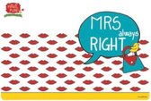 Placemat Mrs Always Right - Multicolor / Transparant - Kunststof - 45 x 30 cm