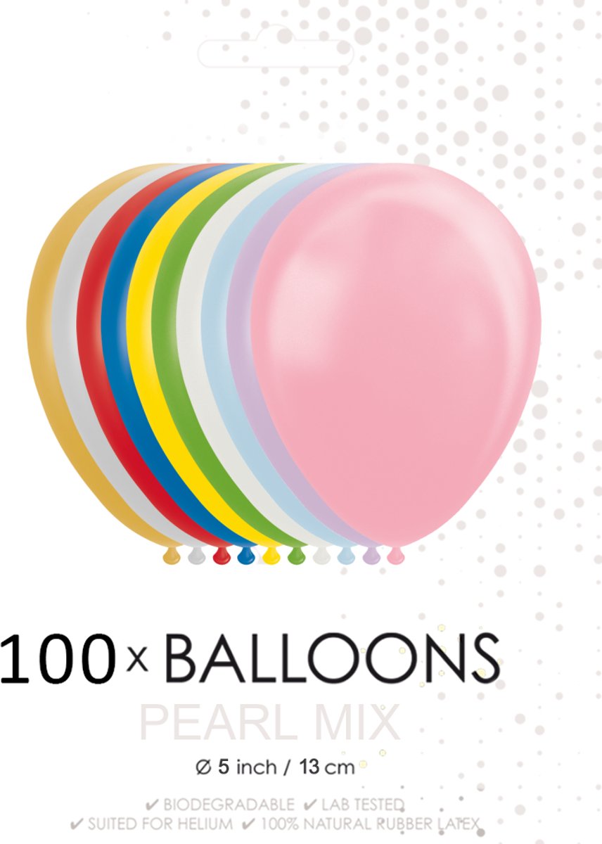 100 Kleine ballonnen parel mix.