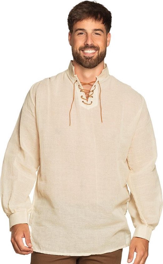 Boland - Verkleedkleding - Middeleeuws Shirt Wit Heren - Maat XL | bol.com