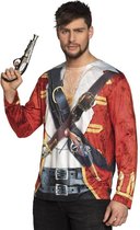 Boland - Fotorealistisch shirt Pirate Captain - Multi - L - Volwassenen - Piraat