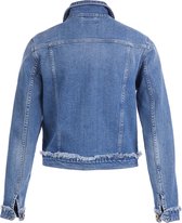 River Woods Jeansjasje met ruffles in denim