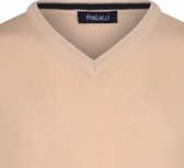 Ferlucci – Exclusieve Heren Trui met V-Hals - Lichtbruin
