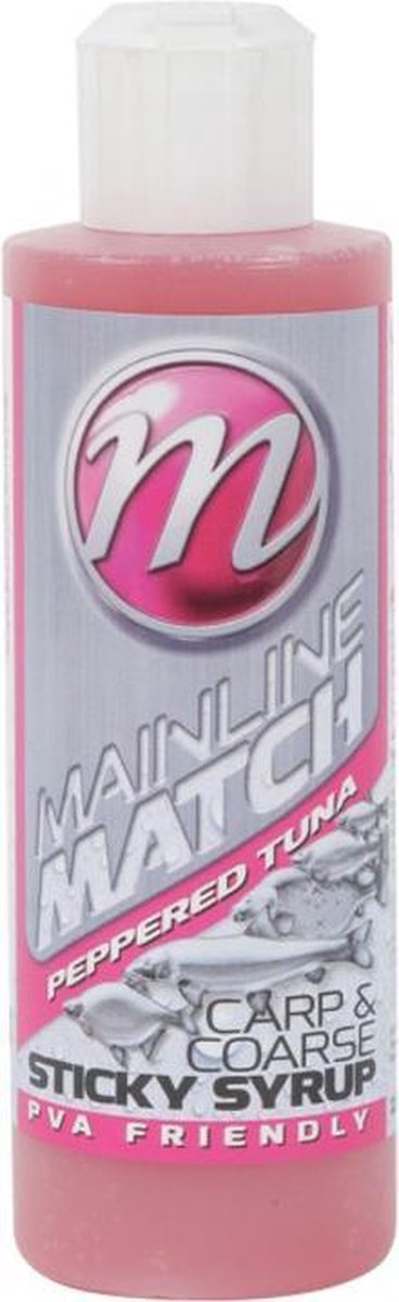 Mainline Carp & Coarse - Sticky Syrups - Peppered Tuna - 250ml - Roze