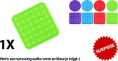 Eddy Toys Fidget Pop-It - Vierkant - Anti-Stress - Stimuleert Fijne Motoriek