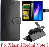 Voor Geschikt voor Xiaomi Redmi Note 8 Crazy Horse Texture Horizontale Flip Leather Case met houder & kaartsleuven & portemonnee & fotolijst (zwart)