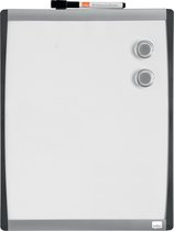 Nobo Klein Whiteboard Met Gewelfde Lijst - 35,5 x 28cm - Inclusief Whiteboard Accessoires - Wit