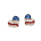 Fashionidea - Mooie oorbellen hartjes vorm de American Sweethearts Earrings