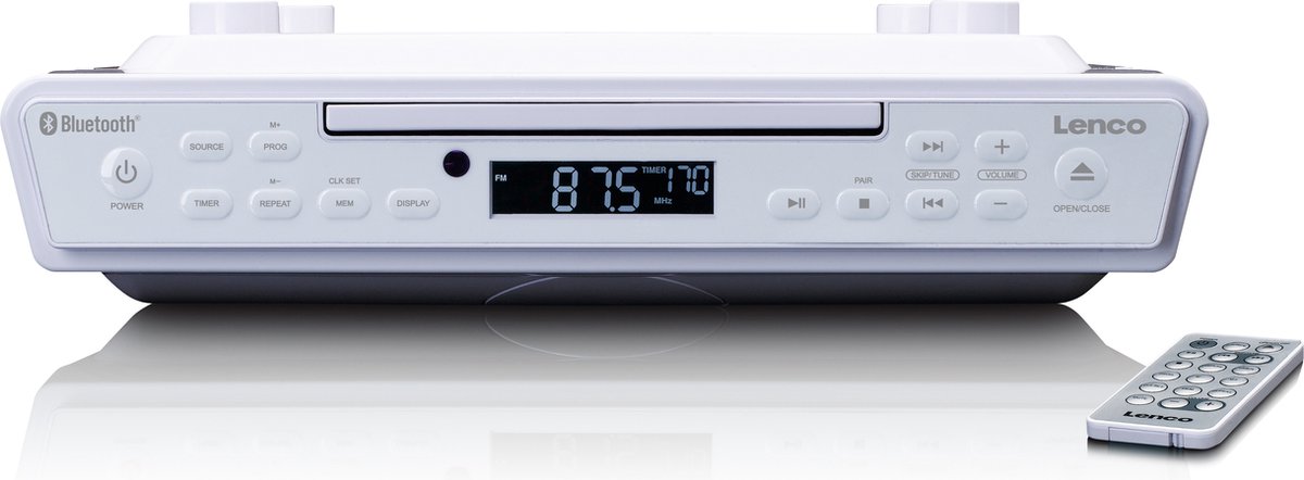 Lenco KCR-150WH - Keukenradio onderbouw met Bluetooth, CD-speler - Wit