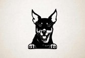 Wanddecoratie - Hond - Australische Kelpie 2 - L - 105x75cm - Zwart - muurdecoratie - Line Art
