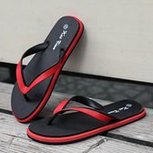 Modetrend lichtgewicht slippers voor heren (kleur: zwart rood maat: 44)